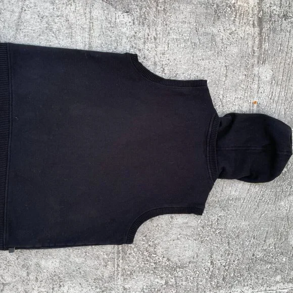Ralph Lauren Petite Women Vest Black Cotton Hooded Zip Up Vest Size PS - Picture 8 of 11